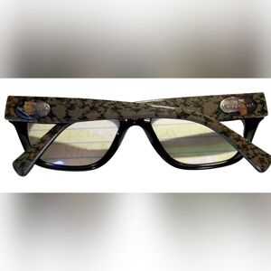 Coach black whip snake fog Glasses with Case and Lens Cleaner HC6070